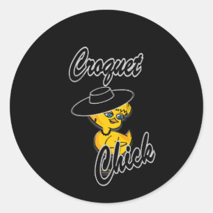 Pegatina Redonda Croquet Chick #4