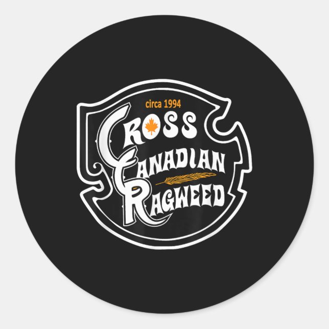 Pegatina Redonda Cross Canadian Ragweed (Anverso)