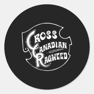 Pegatina Redonda Cross Canadian Ragweed Vintage