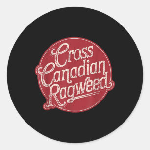 Pegatina Redonda Cross Canadian Ragweed Vintage