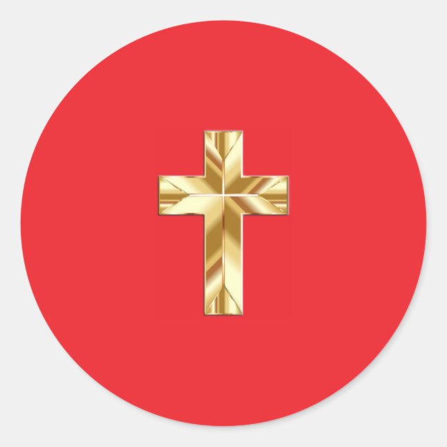 Pegatina Redonda cross sticker (Anverso)