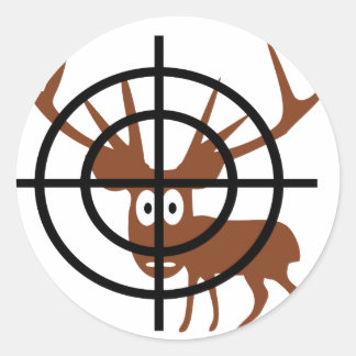Pegatina Redonda Crosshair Deer