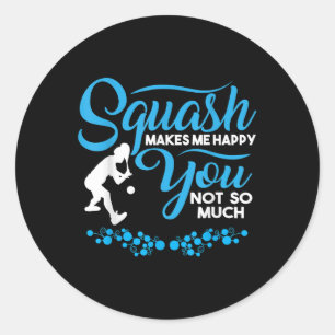Pegatina Redonda Crossminton Racquetball Speed Badminton Player Squ