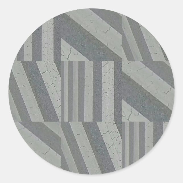 Pegatina Redonda Crosswalk Collage (Anverso)