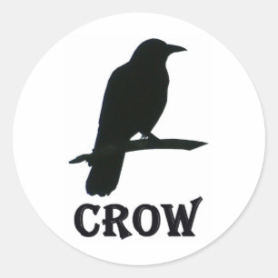 Pegatina Redonda Crow