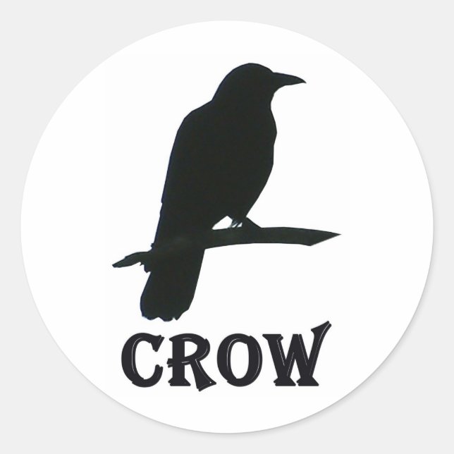 Pegatina Redonda Crow (Anverso)