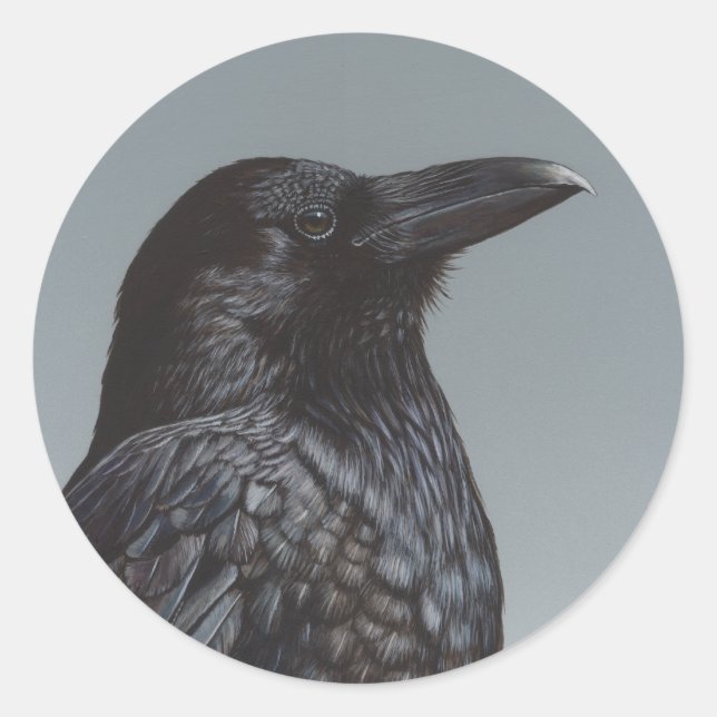 Pegatina Redonda Crow (Anverso)