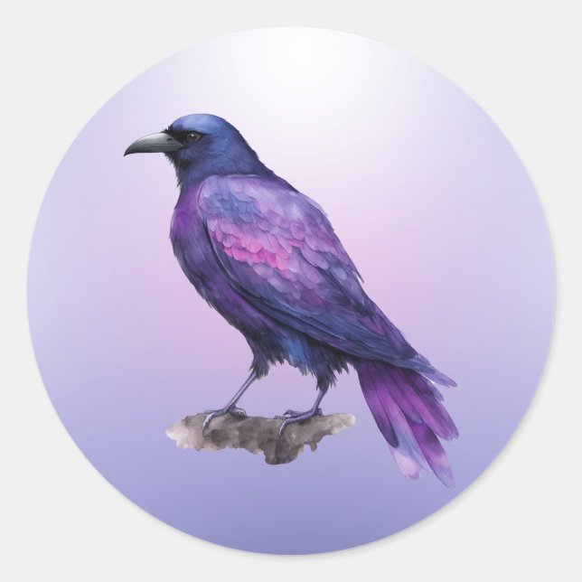 Pegatina Redonda Crow (Anverso)