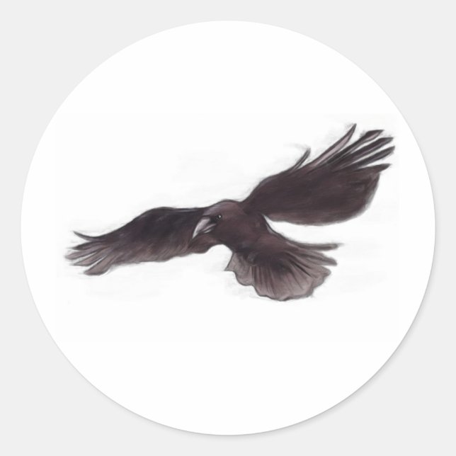 Pegatina Redonda Crow (Anverso)