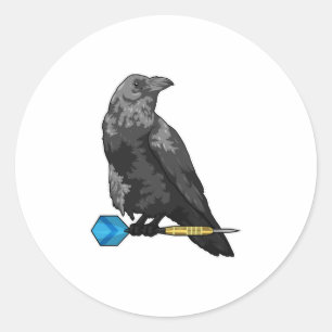 Pegatina Redonda Crow en Darts con Dart