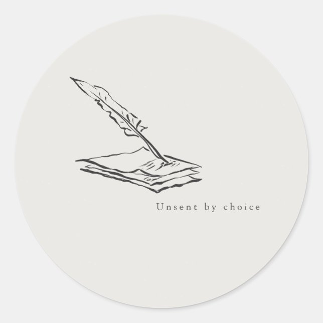 Pegatina Redonda Crow-quilled page- Regency Correspondence (Anverso)