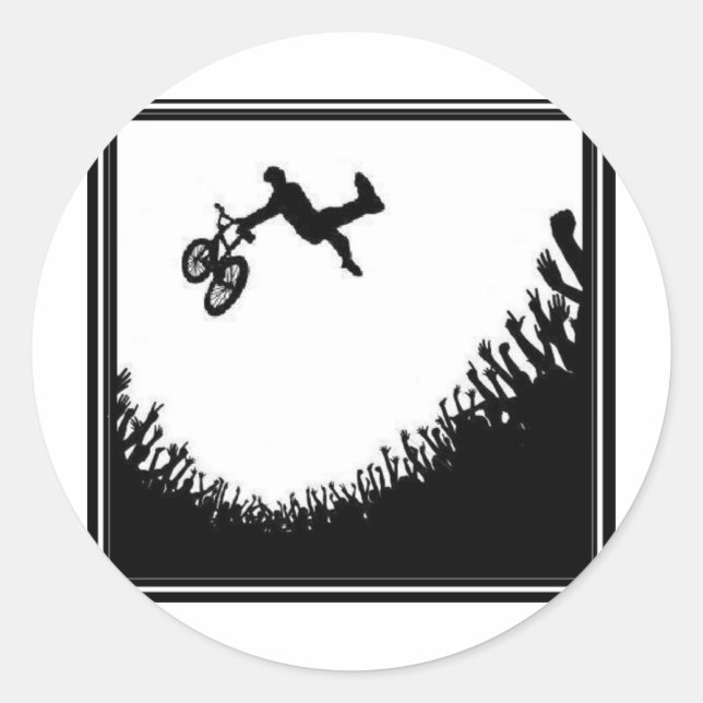 PEGATINA REDONDA CROWD BMX (Anverso)