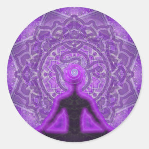 Pegatina Redonda Crown Chakra