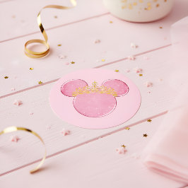 Pegatina Redonda Crown Sticker