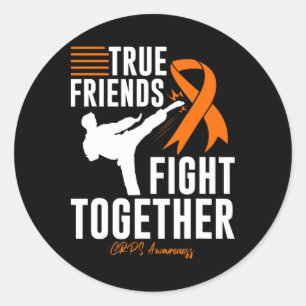 Pegatina Redonda Crps Awareness Friend apoya las artes marciales