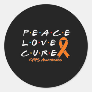 Pegatina Redonda Crps Conciencia Paz Cure
