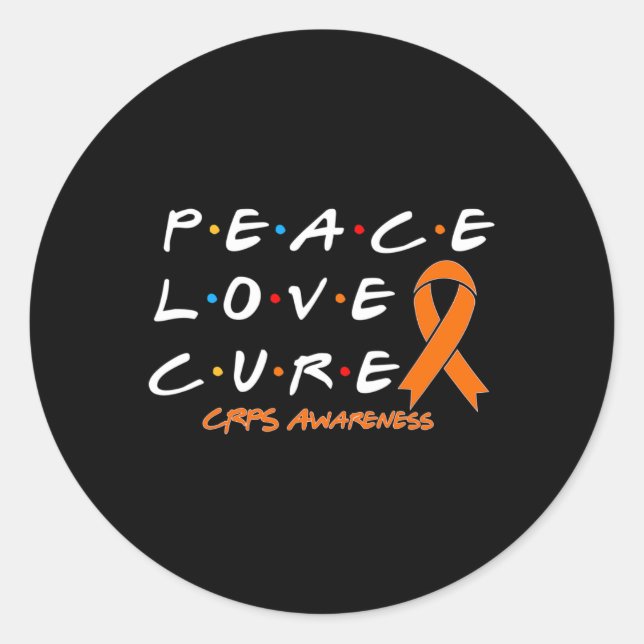 Pegatina Redonda Crps Conciencia Paz Cure (Anverso)