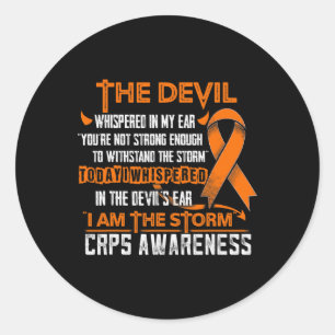 Pegatina Redonda Crps Conciencia Yo Soy La Tormenta Diablo