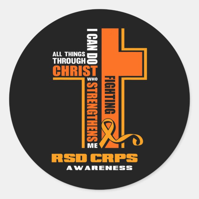 Pegatina Redonda Crps Cristianos Guerreros Combatientes Rsd Crps Co (Anverso)