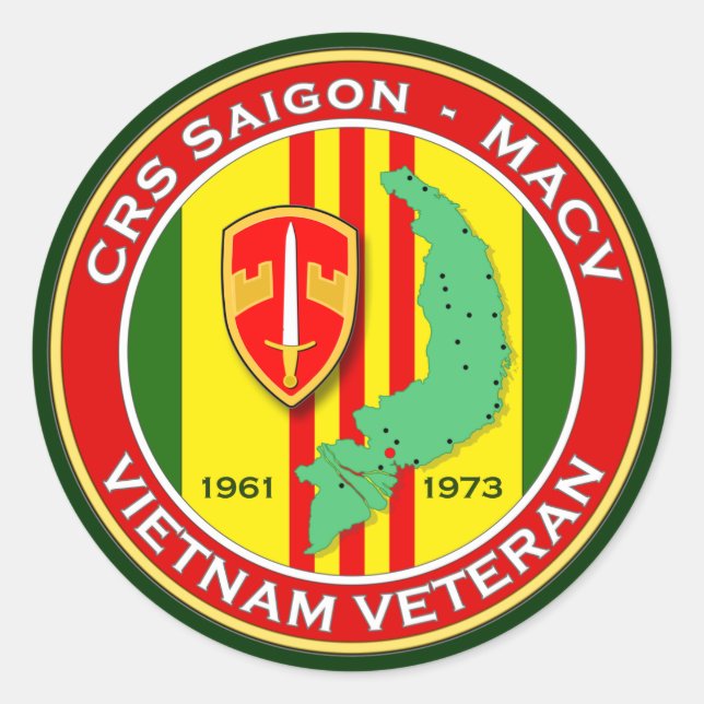 Pegatina Redonda CRS Saigon 2 - ASA Vietnam (Anverso)
