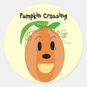 Pegatina Redonda Cruce de Calabaza