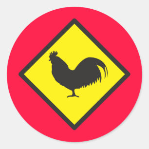 Pegatina Redonda Cruce de ROOSTER