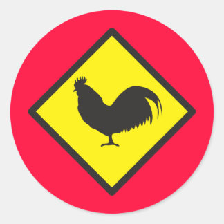 Pegatina Redonda Cruce de ROOSTER