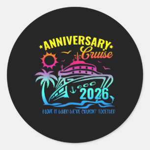 Pegatina Redonda Crucero de Aniversario 2026 Creando Recuerdos Junt