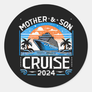 Pegatina Redonda Crucero de madre e hija 2024