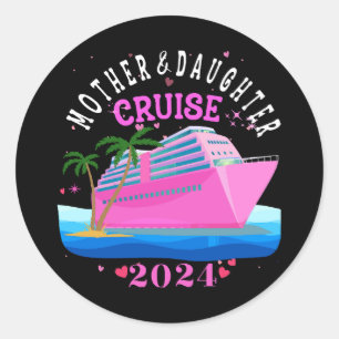 Pegatina Redonda Crucero de madre e hija 2024
