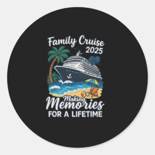 Pegatina Redonda Crucero Familiar 2025 Creando Recuerdos Para Toda 
