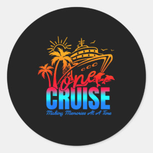 Pegatina Redonda Crucero Familiar 2026 Me Encanta Cuando Estamos Cr