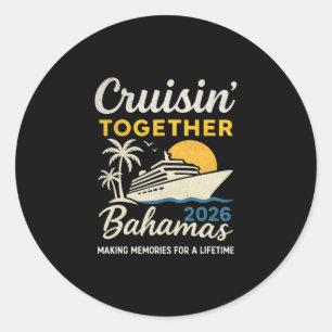Pegatina Redonda Crucero Familiar Hamas 2026 Cruisin 'Together