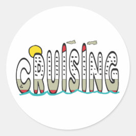 Pegatina Redonda Cruceros