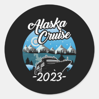 Pegatina Redonda Cruceros Alaskan 2023 A Alaska 2023