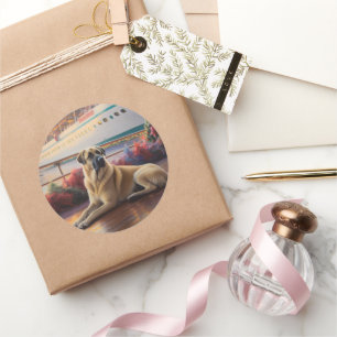 Pegatina Redonda Cruceros de Navidades Pastores Anatolia