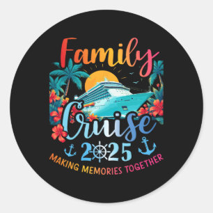 Pegatina Redonda Cruceros familiares 2025 Making Recuerdos Family B