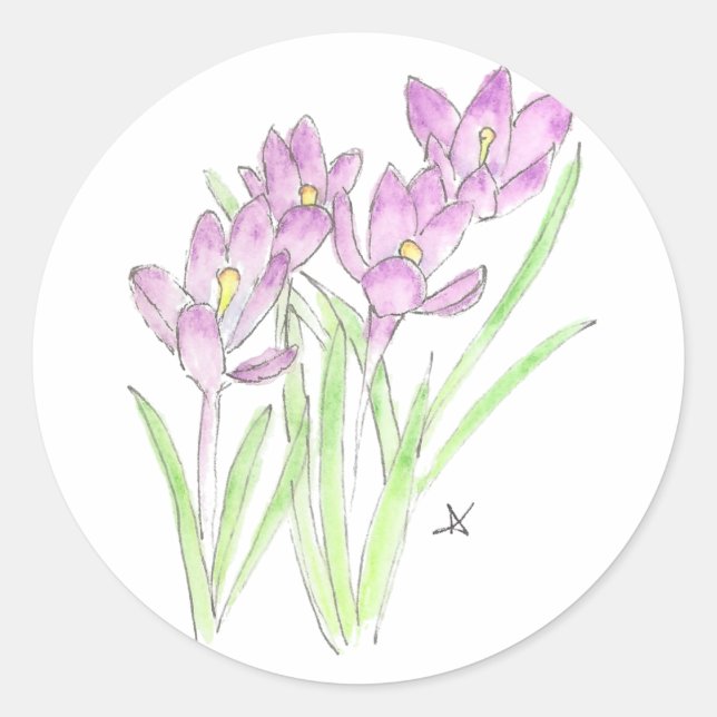 Pegatina Redonda cruces (Anverso)