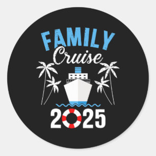 Pegatina Redonda Cruise familiar 2025 Conservar crucero familiar 20