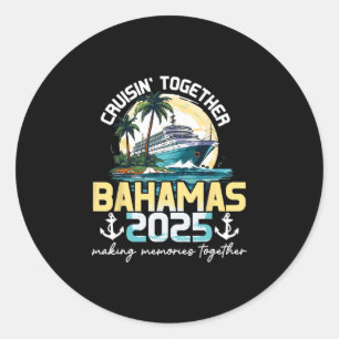 Pegatina Redonda Cruisin 'Together Bahamas 2025 Viaje