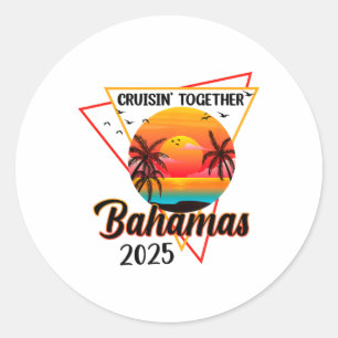 Pegatina Redonda Cruisin Together Hamas 2025 Vacaciones Familiares