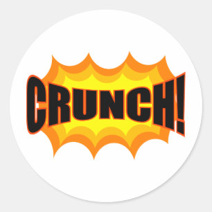 Pegatina Redonda ¡Crunch!