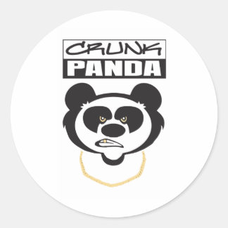 Pegatina Redonda Crunk Panda