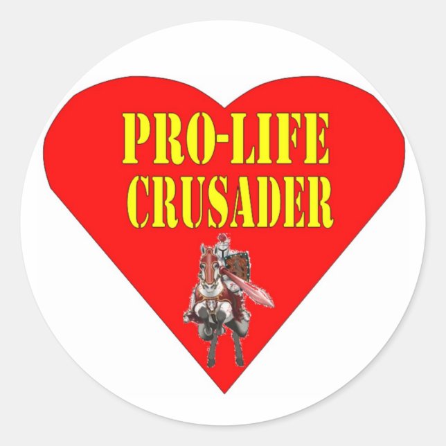 PEGATINA REDONDA CRUSADOR PRO LIFE (Anverso)