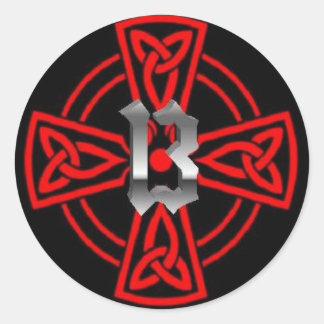 Pegatina Redonda Cruz Catar 13