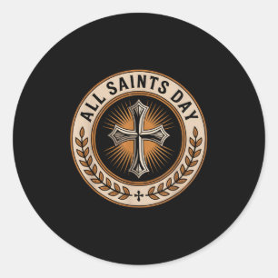 Pegatina Redonda Cruz católica cristiana Espíritu Santo noviembre t