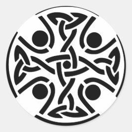 Pegatina Redonda Cruz celta cristiana