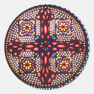 Pegatina Redonda Cruz copta