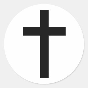 PEGATINA REDONDA "CRUZ CRISTIANA"