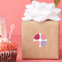 Pegatina Redonda Cruz de Flor